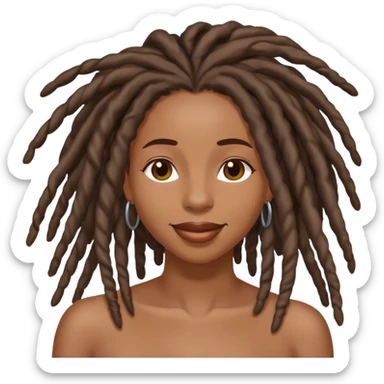 Black woman with locs don't care  sticker