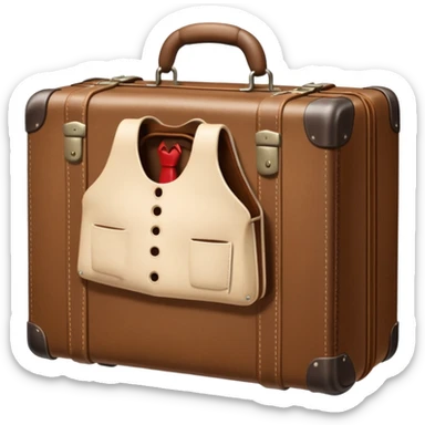 Suitcase with a human bodies inside  sticker