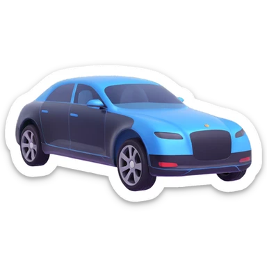 elegant and premium car covered with a transparent protective film, smooth and sophisticated lines sticker