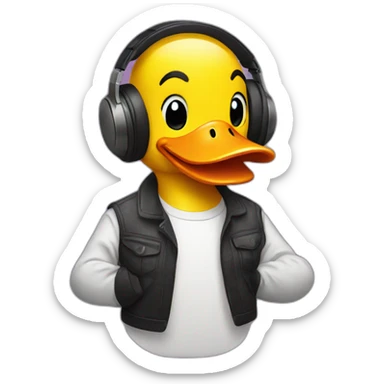 dj duck sticker