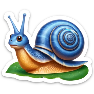 blue garden snail sticker