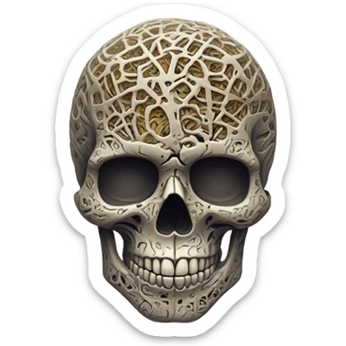 skull mindblon sticker