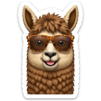 Llama with 🕶️ sticker