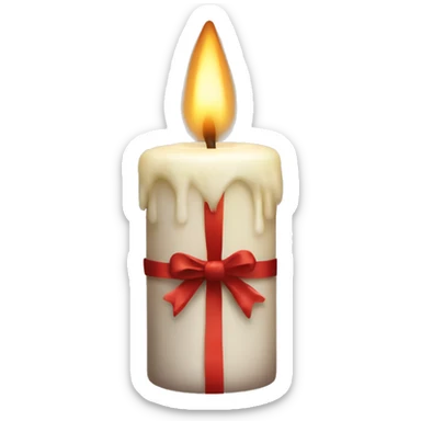 Christmas candle realistic  sticker