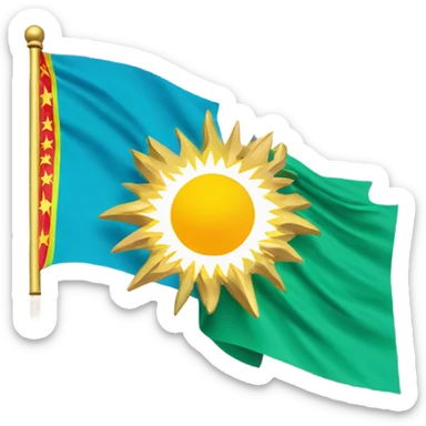 kazakhstan flag and tajikistan  sticker