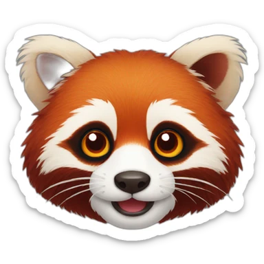 Red eyed red panda sticker