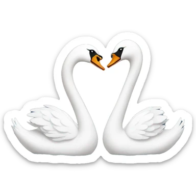 Swan couple sticker