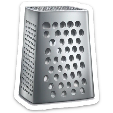 An emoji of a grater, typically used for shredding or grating food like cheese or vegetables, with a rectangular shape and small holes on its surface sticker