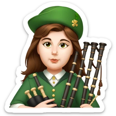 Green Bagpiper sticker