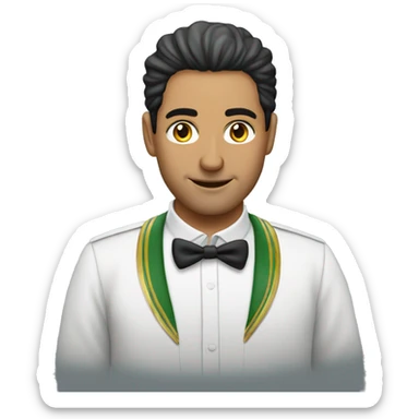 un homme maghrebin cheveux courts sticker