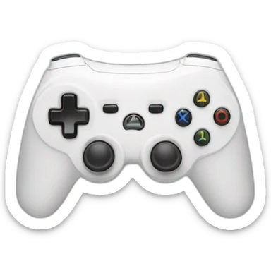 game white console controller sticker