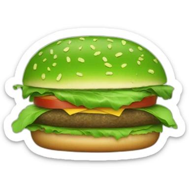green burger sticker