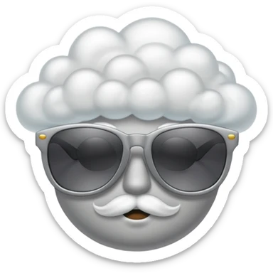 Fart cloud with sun glasses  sticker