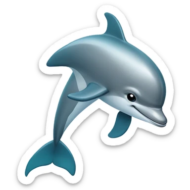 Dolphin holding an envelope with its fins sticker