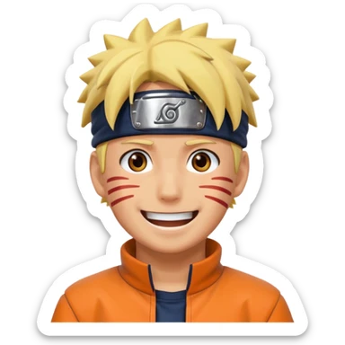Naruto face haha sticker