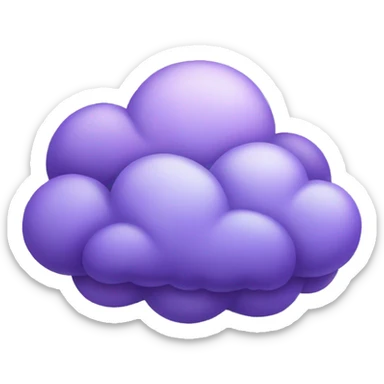 Sad purple clouds that are realistic  sticker