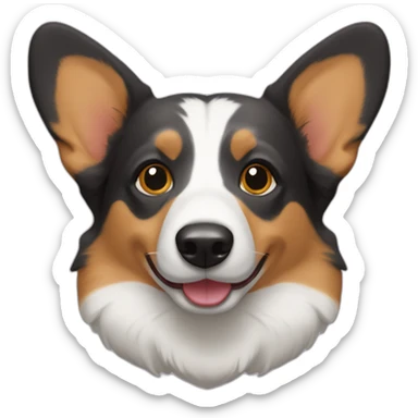 Cardigan welsh corgi’s head sticker