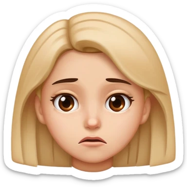 Girl with the most disgusted face sticker