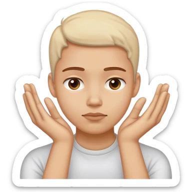 Hands rubbing together when thinking sticker