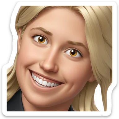 smiling blonde boy portrait sticker