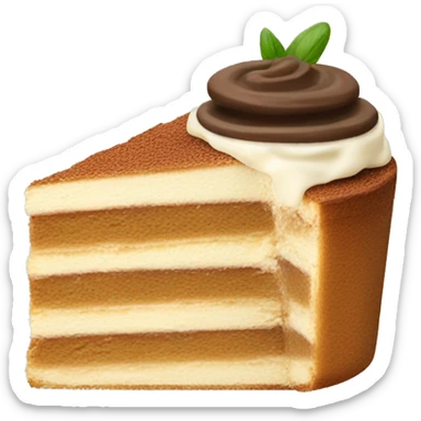 Tiramisu with lady finger layer sticker