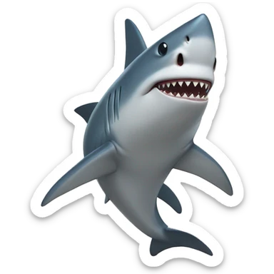 Shark with human legs sticker