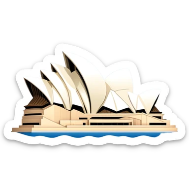 sydney opera house, no frame sticker