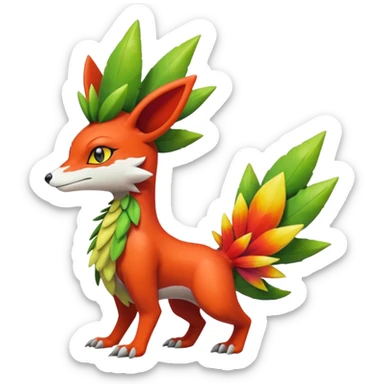 Sceptile-Inteleon-Delphox-Pokémon-Fakémon-creature sticker