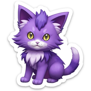 Purrloin-Delcatty-Pokémon-Fakémon-hybrid-creature (full body) sticker