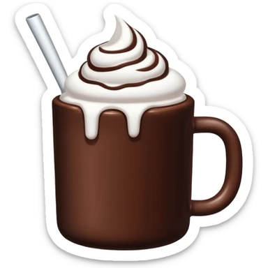 Hot chocolate with marshmallows  sticker