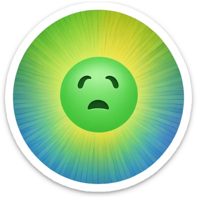 color spectrum in a circle green and blue and yellow sticker