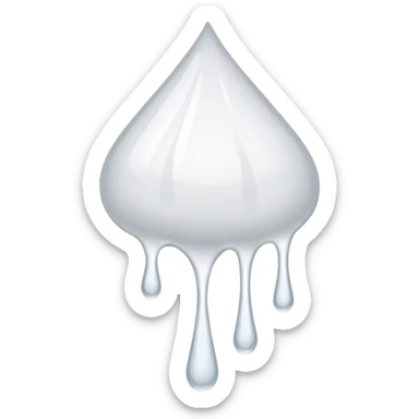 individual white glue drops falling and dripping  sticker