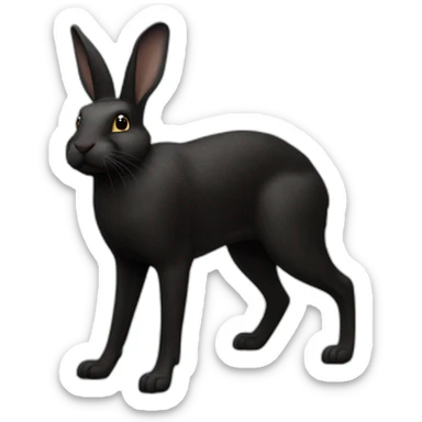 Lapine noir de la race geant des flandres noir sticker