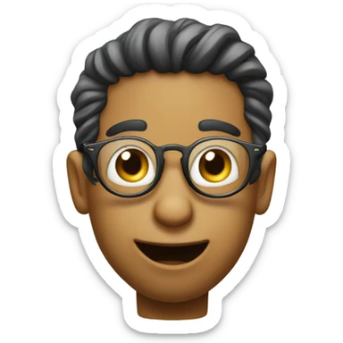 Un mono con lentes y una bebida sticker