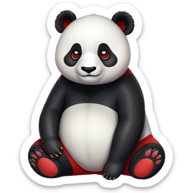 Un panda rojo sticker