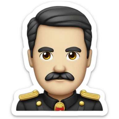 German dictator with black hair and square mustache sticker