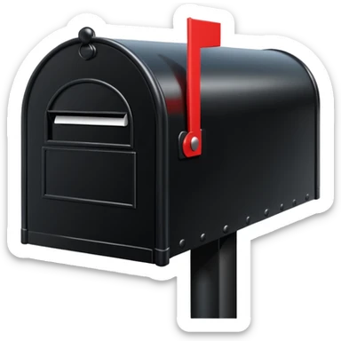 black unified mailbox №90210 on black post sticker