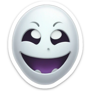laughing ghost with a spooky theme give it a cartoon vibe sticker