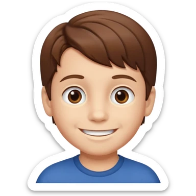 A 4 year old boy with brown hair sticker