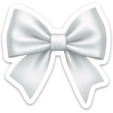 white satin bow sticker