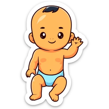 full body tanned baby sticker