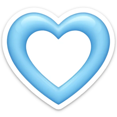 Light blue heart sticker
