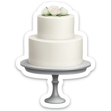 White wedding cake no flowers sticker