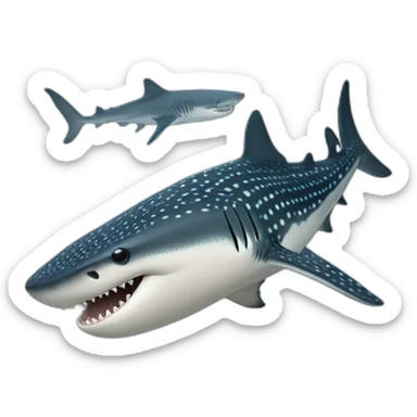 whale shark no teeth sticker