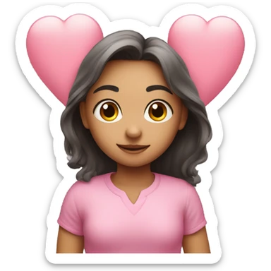 A cute pink heart  sticker