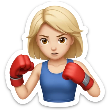 girl fighthing sticker