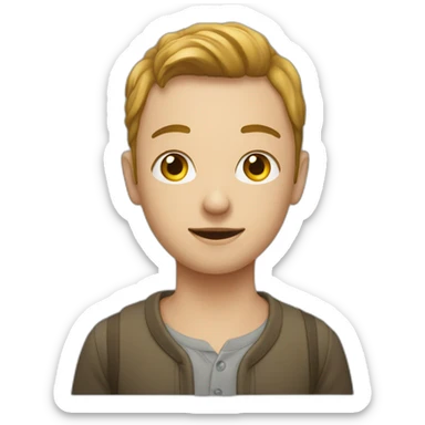 Personne qui bave avec les yeux coeur sticker