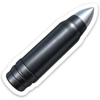 black very long bullet metallic 50 sticker