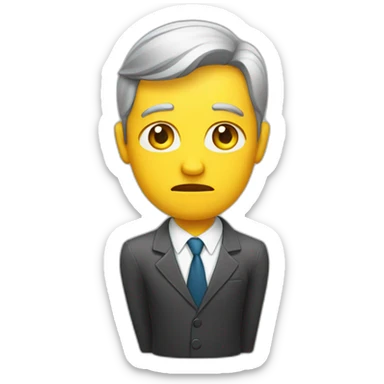 sad real estate agent sticker