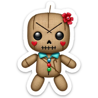 voodoo doll sticker